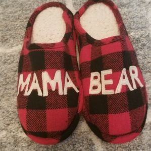 Mama Bear Plaid Slippers Dearform